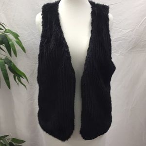 Wearmaster Black Faux Fur Vest